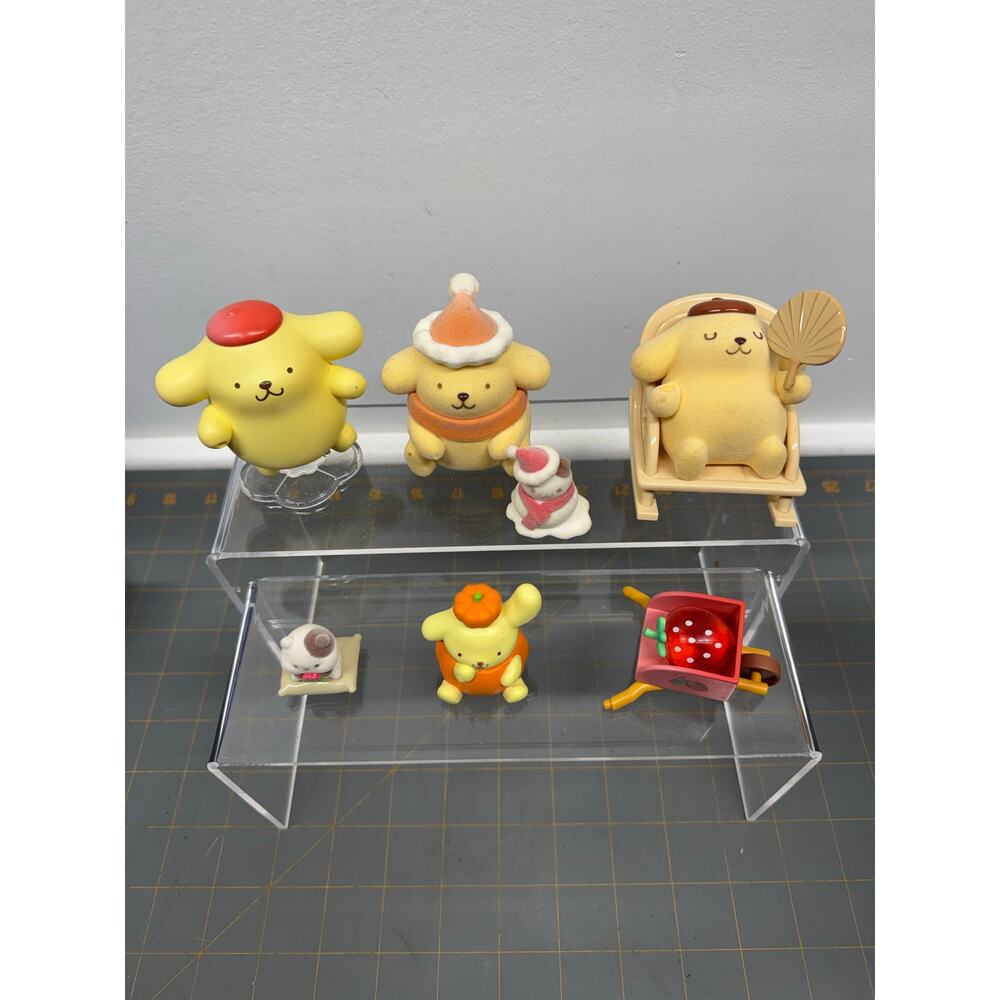 Sanrio Pompompurin Pom Pom Purin & Friends Figurine lot of 11 Pieces Cat Snowman - Picture 2 of 8